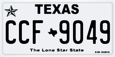 TX license plate CCF9049