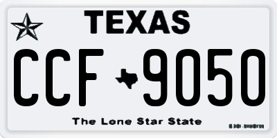 TX license plate CCF9050