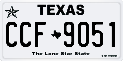 TX license plate CCF9051