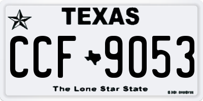 TX license plate CCF9053