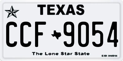 TX license plate CCF9054