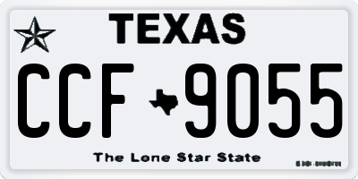 TX license plate CCF9055