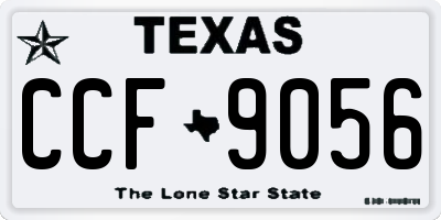 TX license plate CCF9056