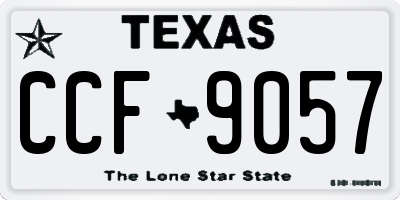 TX license plate CCF9057