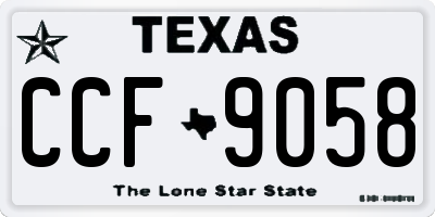 TX license plate CCF9058