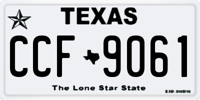 TX license plate CCF9061