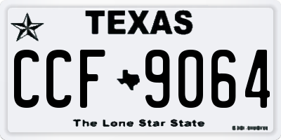 TX license plate CCF9064