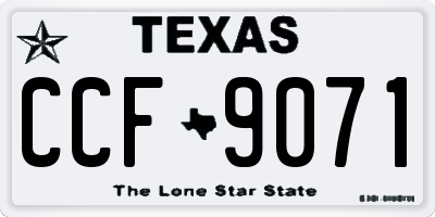 TX license plate CCF9071