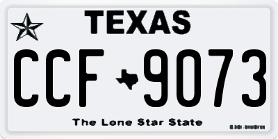 TX license plate CCF9073