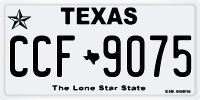 TX license plate CCF9075