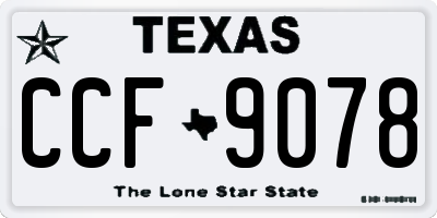 TX license plate CCF9078