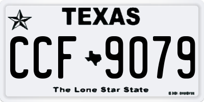 TX license plate CCF9079