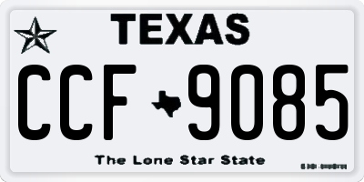 TX license plate CCF9085