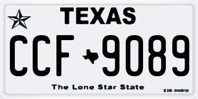 TX license plate CCF9089