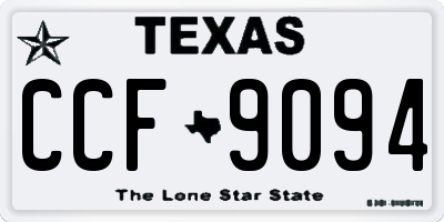 TX license plate CCF9094