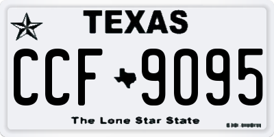 TX license plate CCF9095