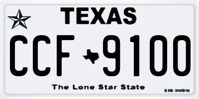 TX license plate CCF9100