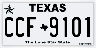 TX license plate CCF9101