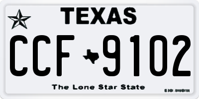 TX license plate CCF9102