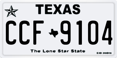 TX license plate CCF9104