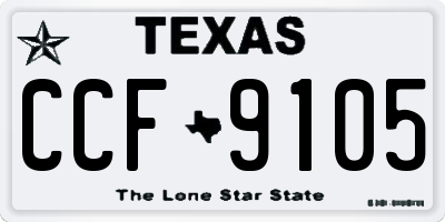 TX license plate CCF9105