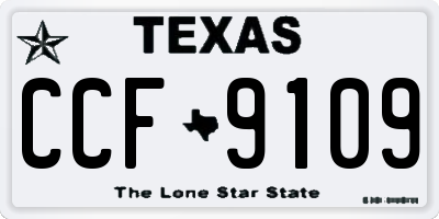 TX license plate CCF9109
