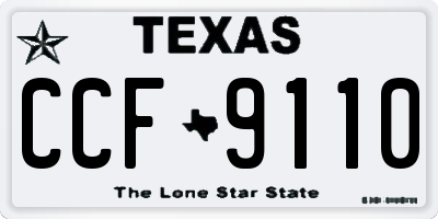TX license plate CCF9110
