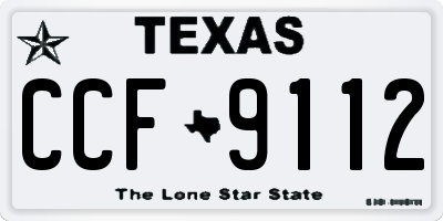 TX license plate CCF9112