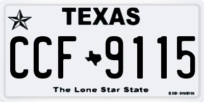 TX license plate CCF9115