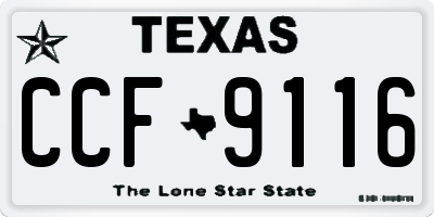 TX license plate CCF9116