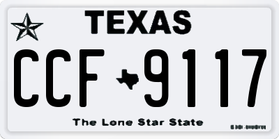 TX license plate CCF9117