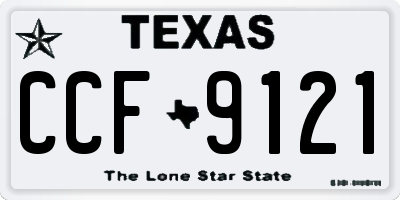 TX license plate CCF9121