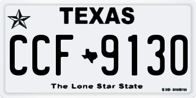 TX license plate CCF9130
