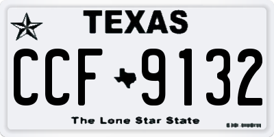TX license plate CCF9132