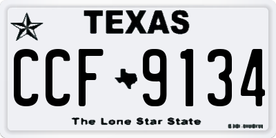 TX license plate CCF9134