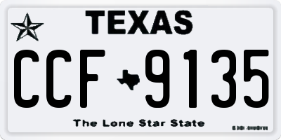 TX license plate CCF9135