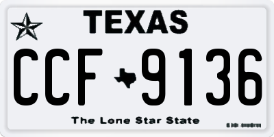 TX license plate CCF9136