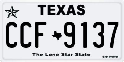 TX license plate CCF9137
