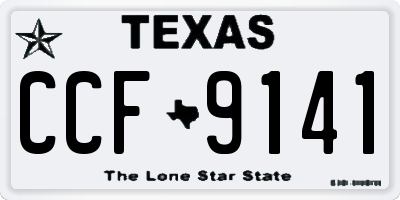 TX license plate CCF9141