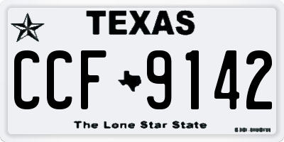 TX license plate CCF9142