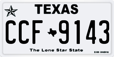 TX license plate CCF9143