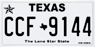 TX license plate CCF9144