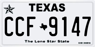 TX license plate CCF9147