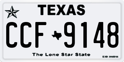 TX license plate CCF9148