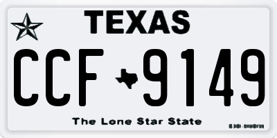 TX license plate CCF9149
