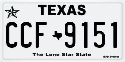 TX license plate CCF9151