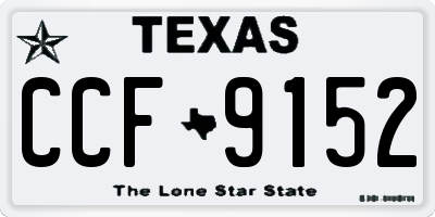 TX license plate CCF9152