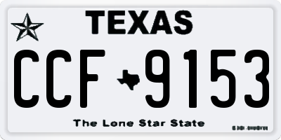 TX license plate CCF9153
