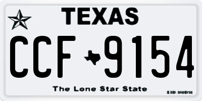 TX license plate CCF9154