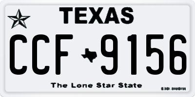 TX license plate CCF9156